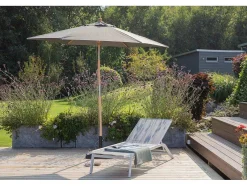 Corypho Parasol Met Kantelfunctie Grijs.