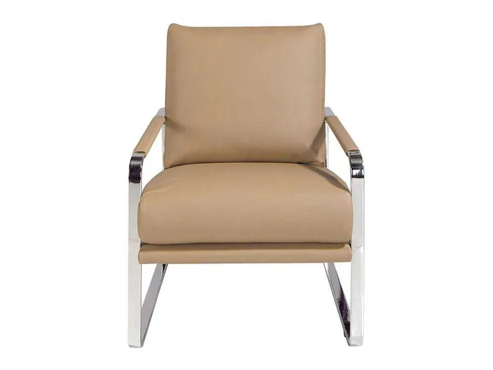 Creme Eco-Leren Gestoffeerde Fauteuil 5046 Angel Cerda