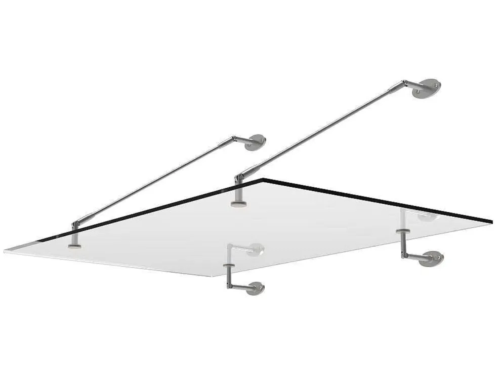 Deurluifel Van Roestvrij Staal 150 X 100 Cm Plat En Kantelbaar, Zilver - Rami
