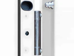 Deur Van Geglazuurd Staal En Inox H.207 X B.100 Cm Antraciet - Links Duwen - Covas