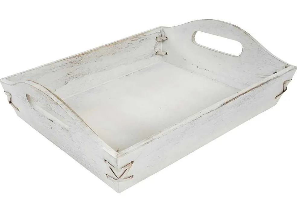 Dienblad Mcw-C50 Shabby Look (Set Van 3), Wit, Shabby