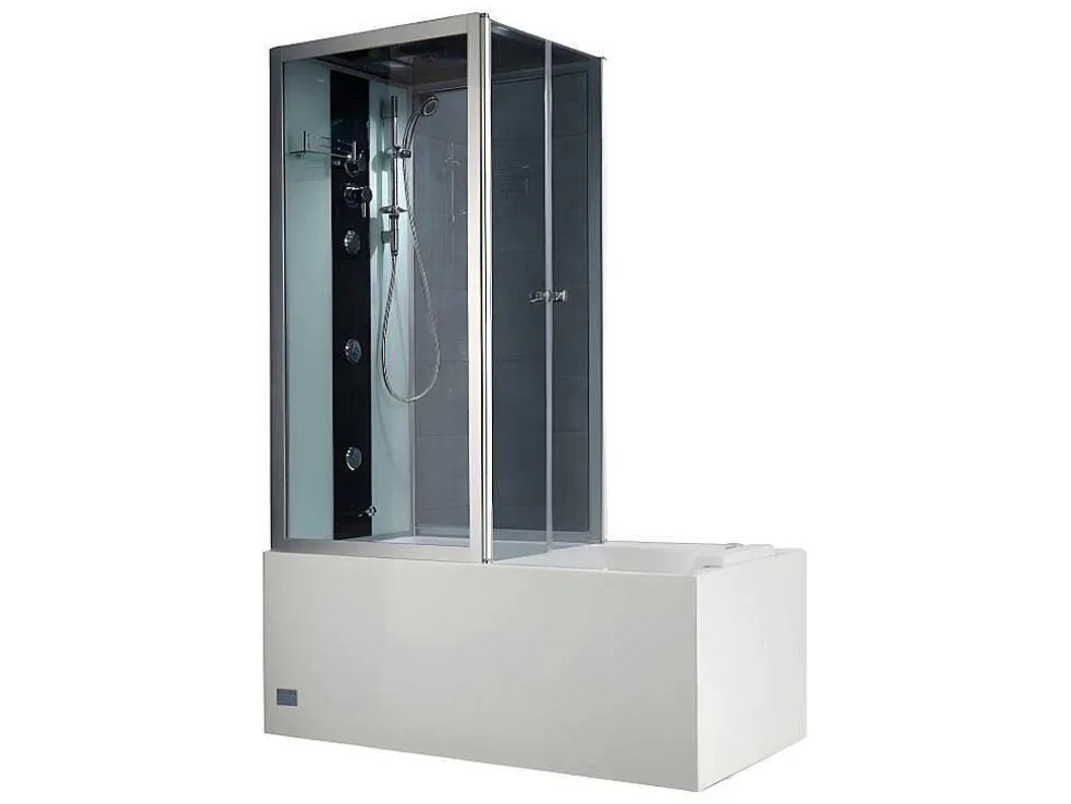 Douche Bad Combinatie Met Massagestralen Daria Van Vertrekt Acrylglas - 75 X 150 X 215 Cm - 30 Micro Jets En 6 Grote Jets