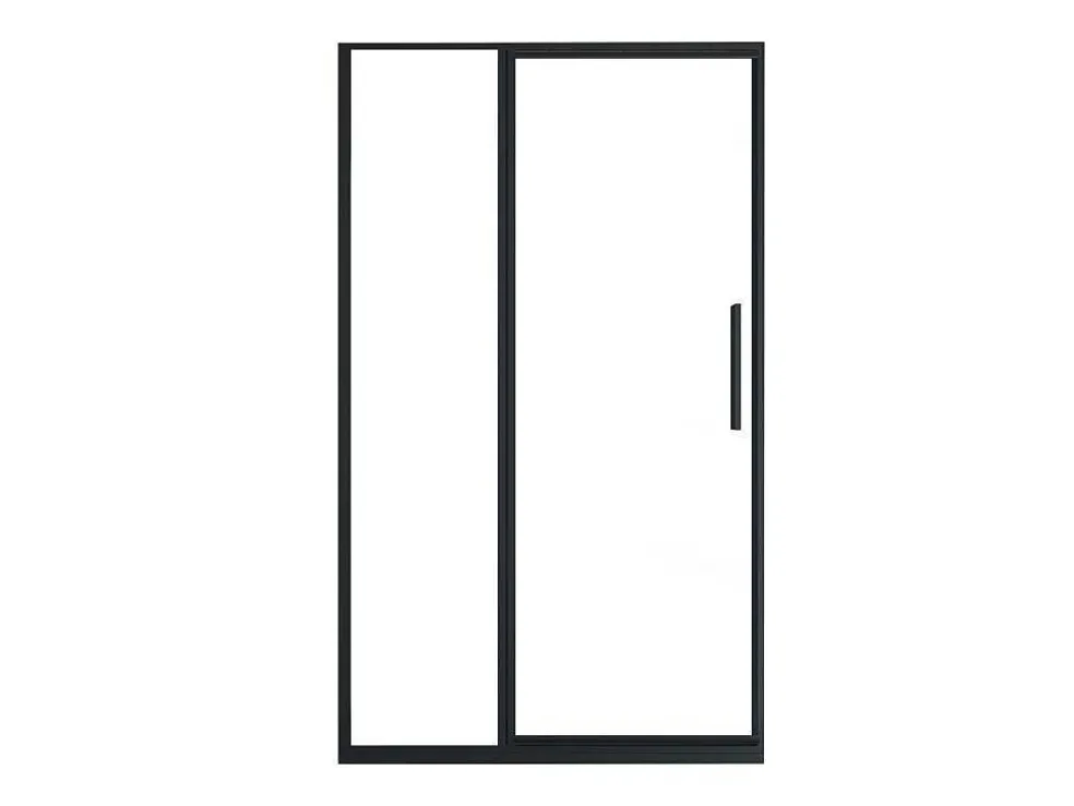 Douchedeur In Industriele Stijl - Zwart Mat - 120 X 195 Cm - Toroni