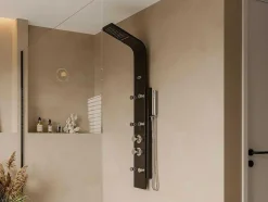 Douchekolom Met Massagestralen Evana - Zwart - 45 X 150 Cm