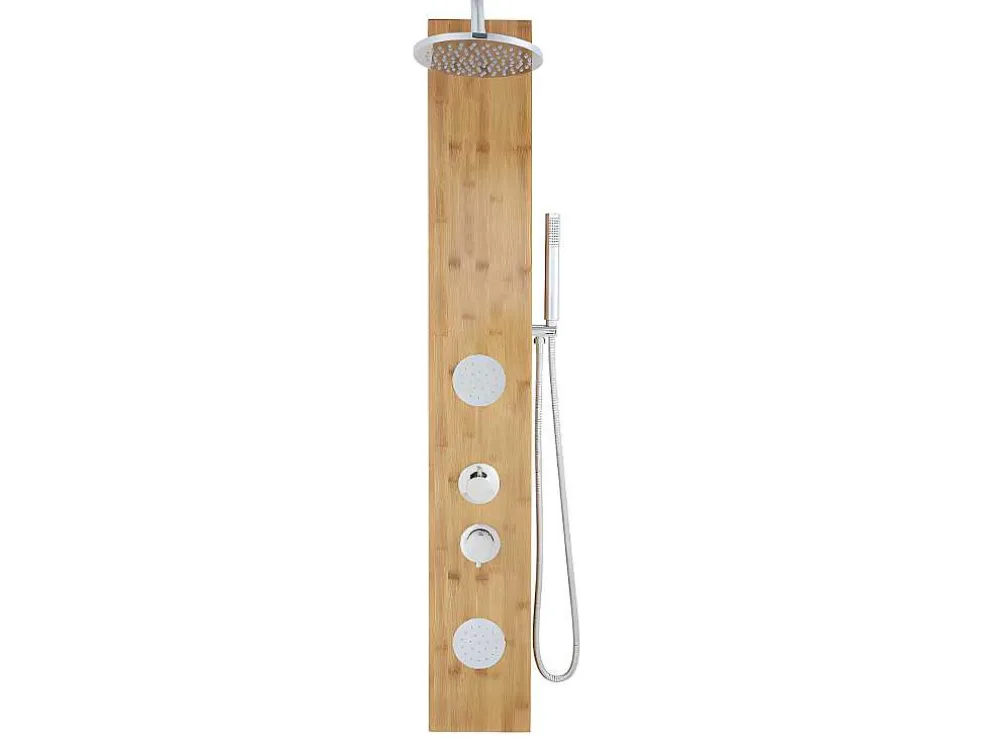 Douchekolom Met Massagestralen Solal Van Bamboe - 20 X 140Cm