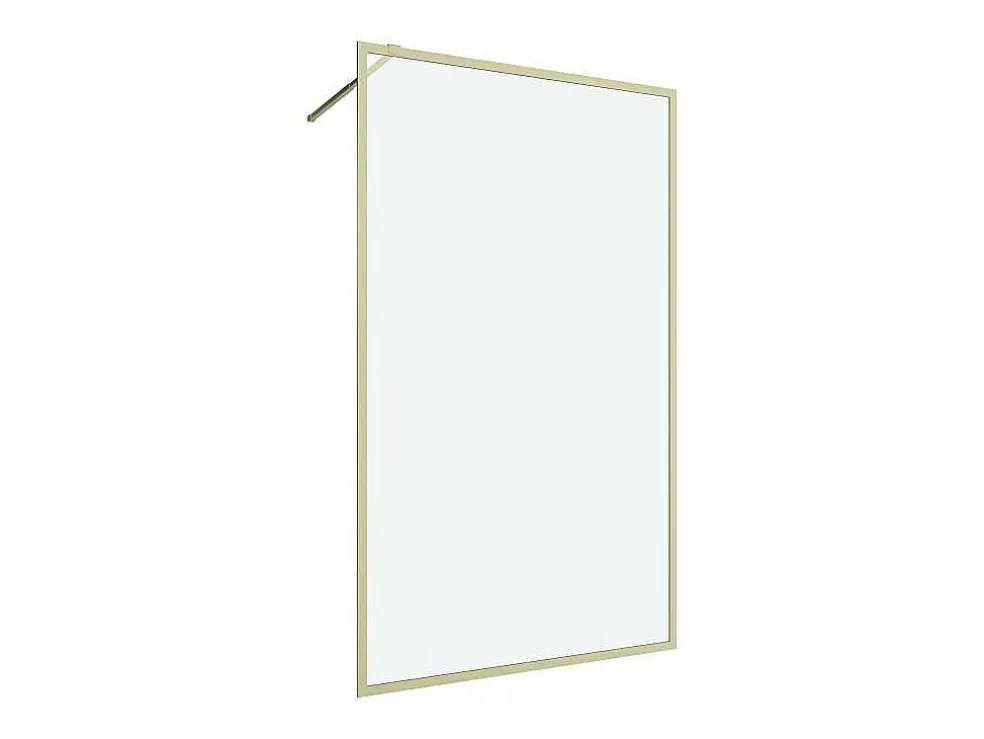 Douchewand Voor Inloopdouche 120 X 200 Cm Goudkleurig Gehard Glas Amberi