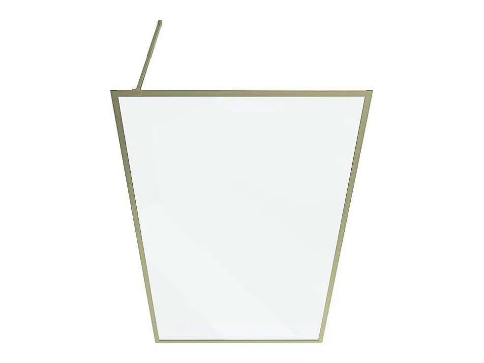 Douchewand Voor Inloopdouche 120 X 200 Cm Goudkleurig Gehard Glas Amberi