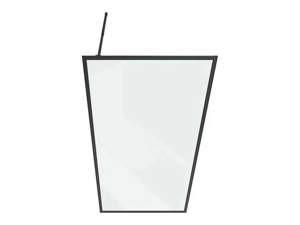 Douchewand Voor Inloopdouche 100 X 200 Cm Matzwart Gehard Glas Amberi