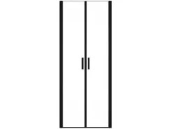 Draaibare Douchedeur - 80 X 195 Cm - Zwart Mat - Gehard Glas - Sarasota