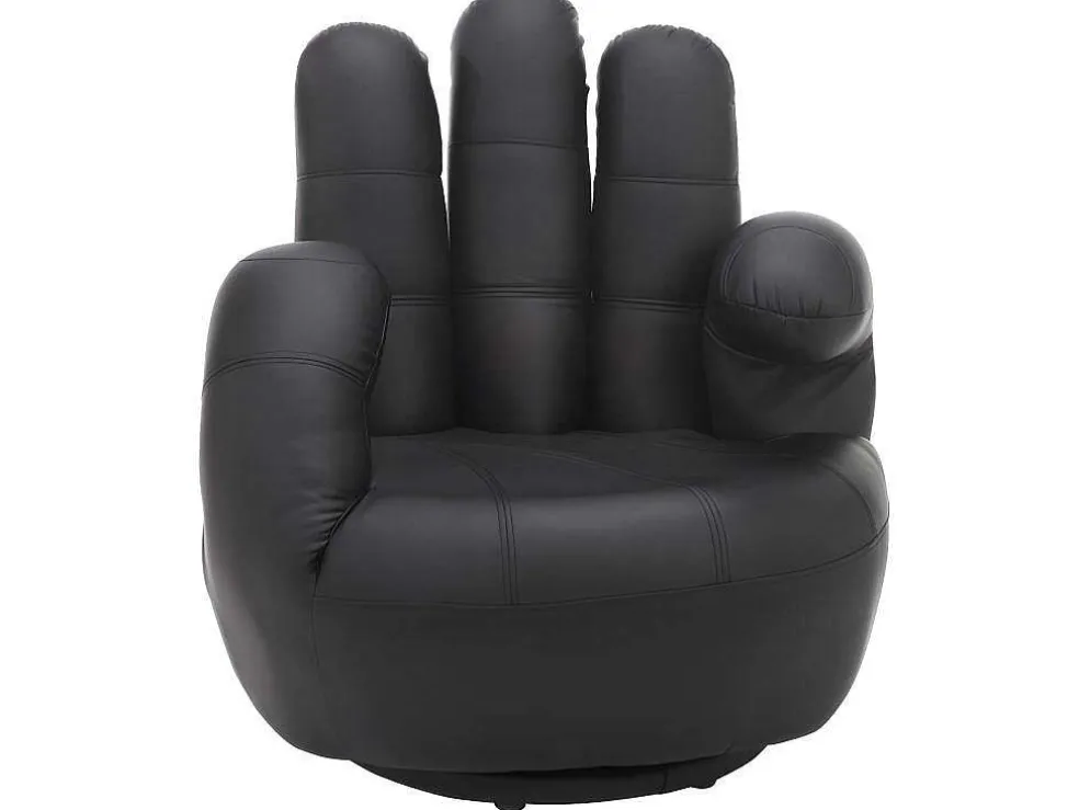 Draaiende Fauteuil Catchy Van Kunstleer - Zwart