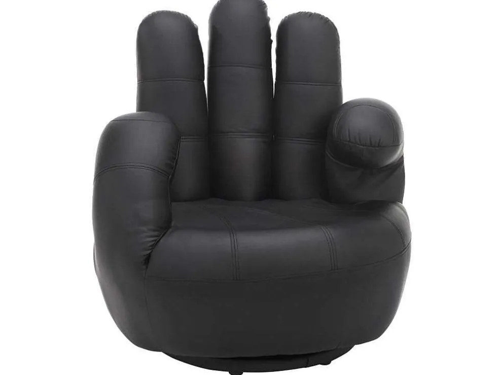 Draaiende Fauteuil Catchy Van Kunstleer - Zwart