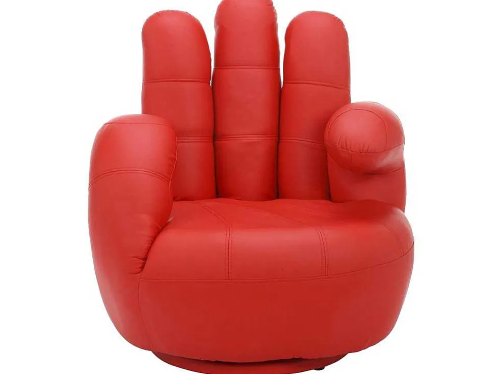 Draaiende Fauteuil Catchy Van Kunstleer - Rood