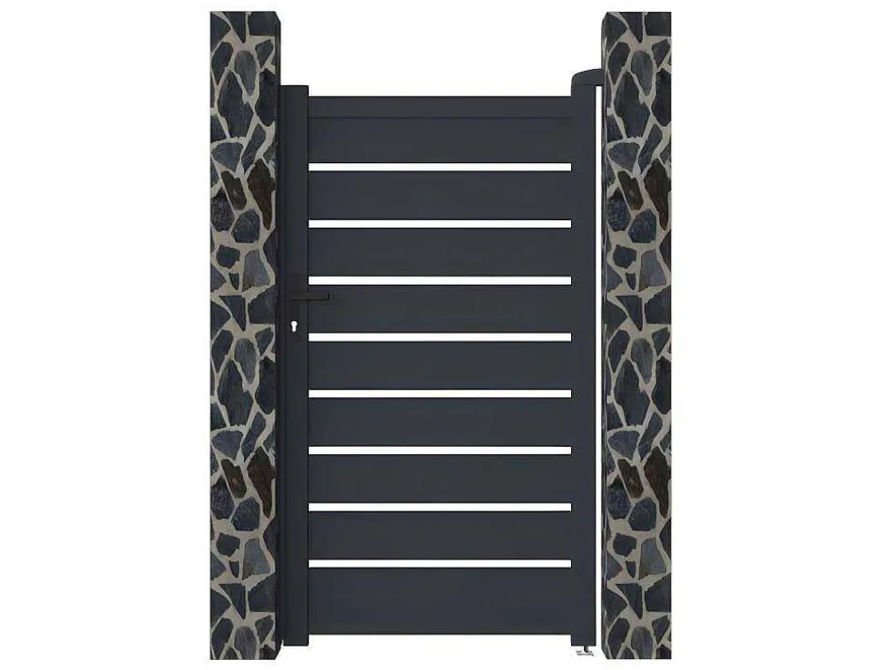 Draaihekje Van Aluminium - Antraciet - L100Xh176 Cm - Primo