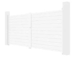 Draaipoort Van Aluminium B397 X H181 Cm Wit - Nazario
