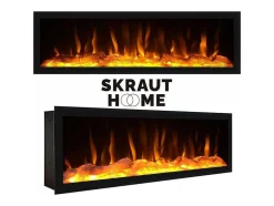 Dressoir, Opbergkast, 210, 4 Deuren, Elektrische Haard Xxl, Cement