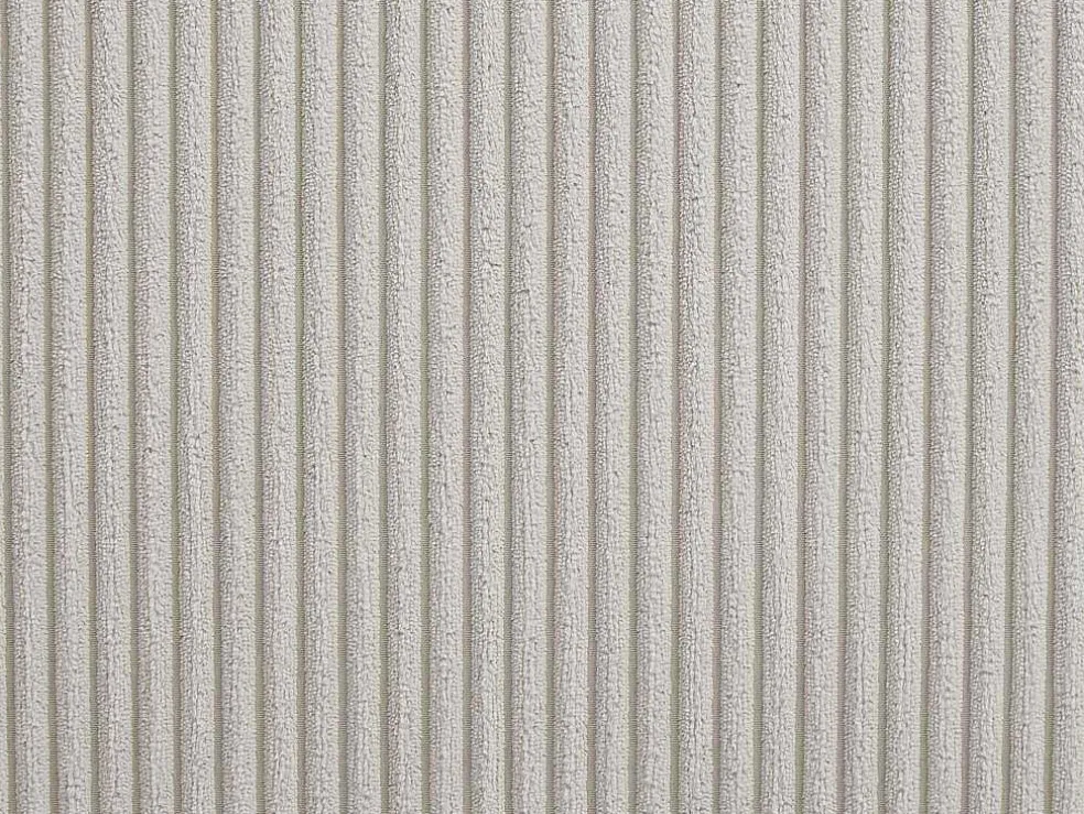 Driezitsbank En Elektrische Relaxfauteuil In Beige Ribfluweel Amelio