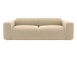 Driezitsbank En Fauteuil Van Beige Stof Met Textuur Pogni Van Maison Cephy