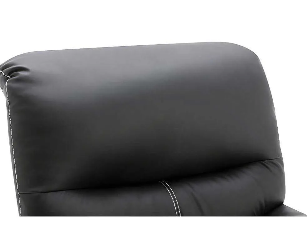 Driezitsbank En Relaxfauteuil Canby - Kunstleer - Zwart