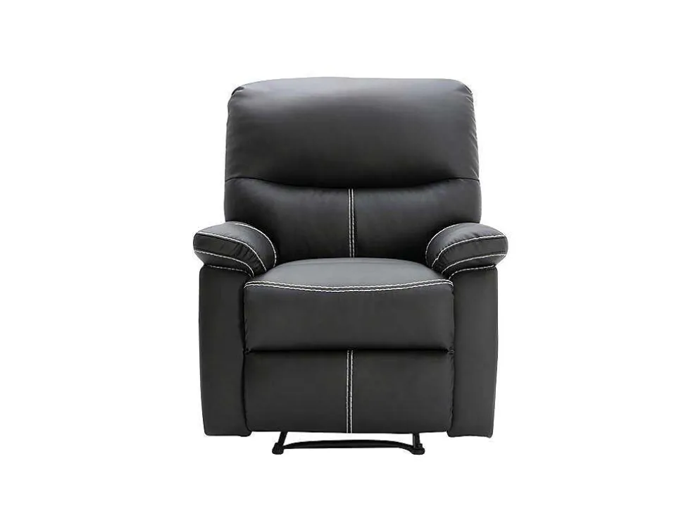 Driezitsbank En Relaxfauteuil Canby - Kunstleer - Zwart