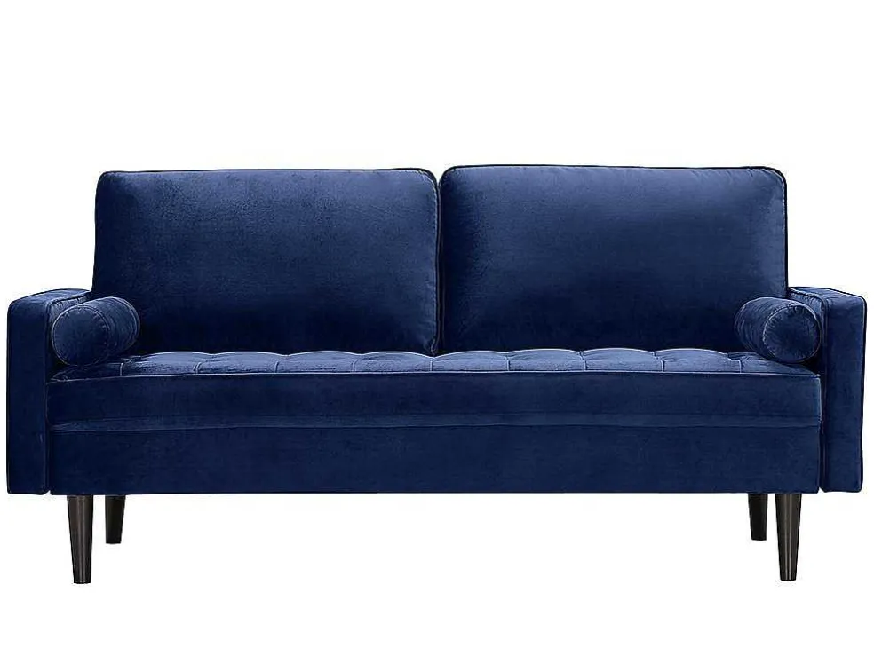 Driezitsbank Van Fluweel Fleuet - Donkerblauw