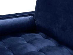 Driezitsbank Van Fluweel Fleuet - Donkerblauw