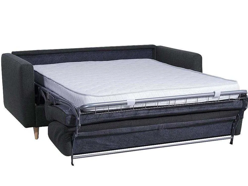 Driezits Express Bedbank Van Stof Ganoa - Antraciet