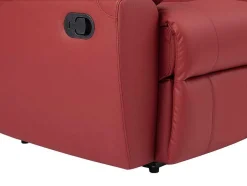 Driezits Relaxbank En Relaxfauteuil Van Leer Aroma - Rood