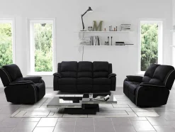 Driezits Relaxbank Microvezel Hernani - Zwart