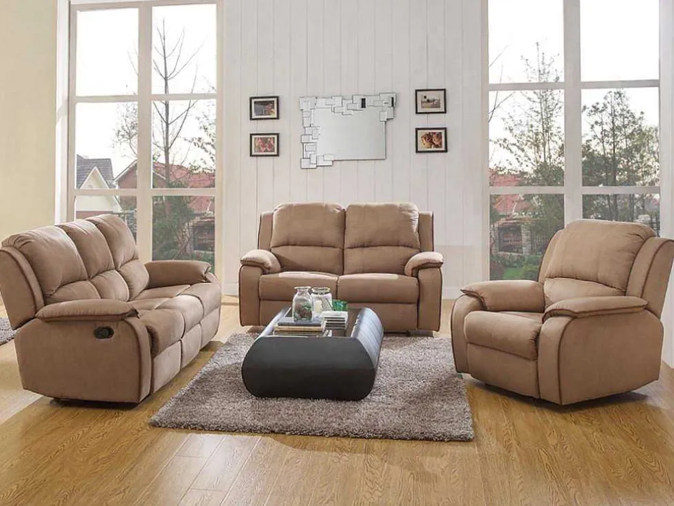 Driezits Relaxbank Microvezel Hernani - Zwart