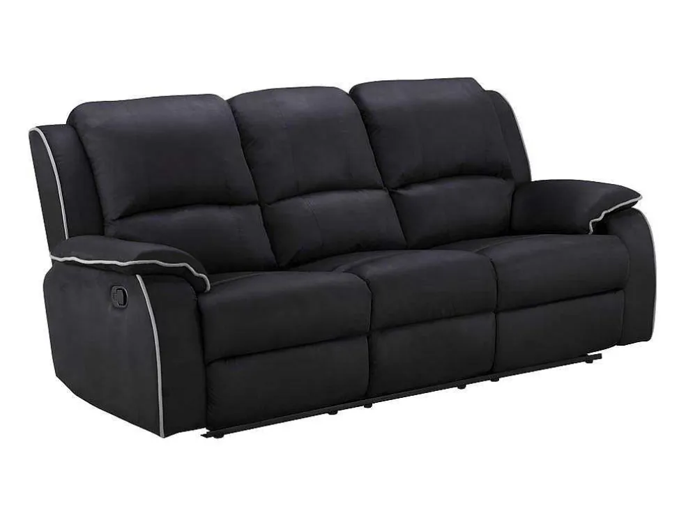 Driezits Relaxbank Microvezel Hernani - Zwart