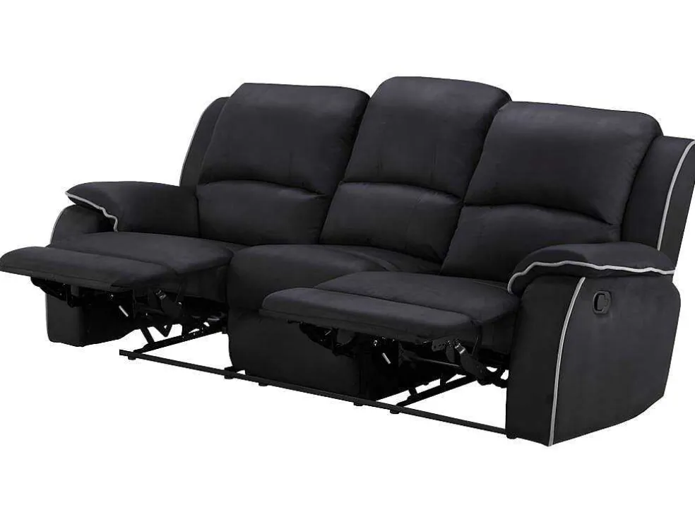 Driezits Relaxbank Microvezel Hernani - Zwart