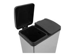 Dubbele Pedaalemmer 60 L - Zilver