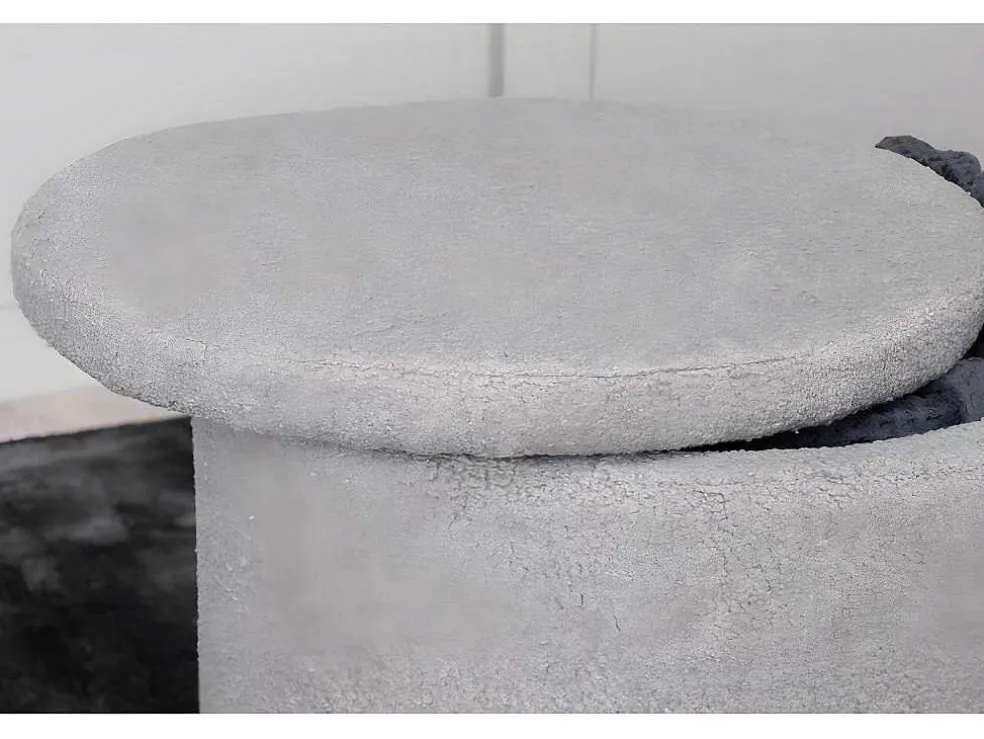 Dunken Poef, Hocker Met Opbergruimte O51Cm Teddystof Bruin.