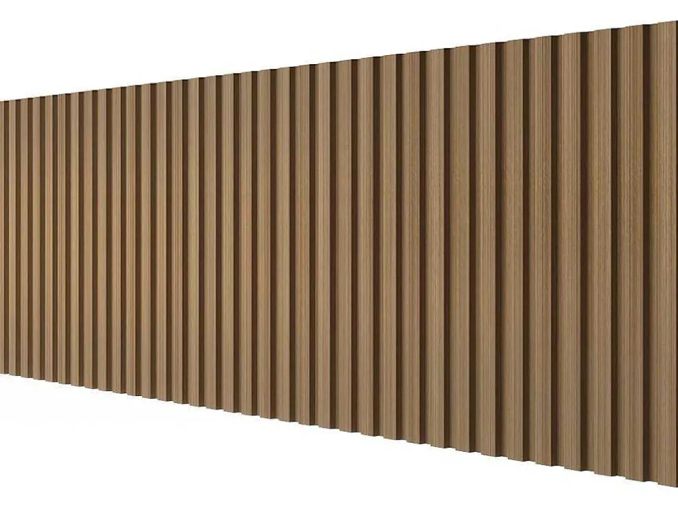 3D-Wandpaneel - 3,71 M - Natuurlijke Houtkleur - Set Van 8 - Tatiana