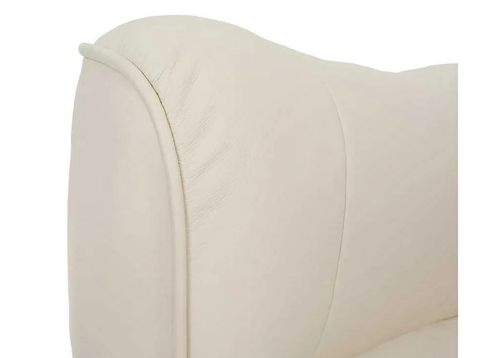 Edmonton Fauteuil Met Kruk, Creme, Honingkleurig
