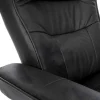 Edmonton Fauteuil Met Kruk, Zwart, Honingkleurig