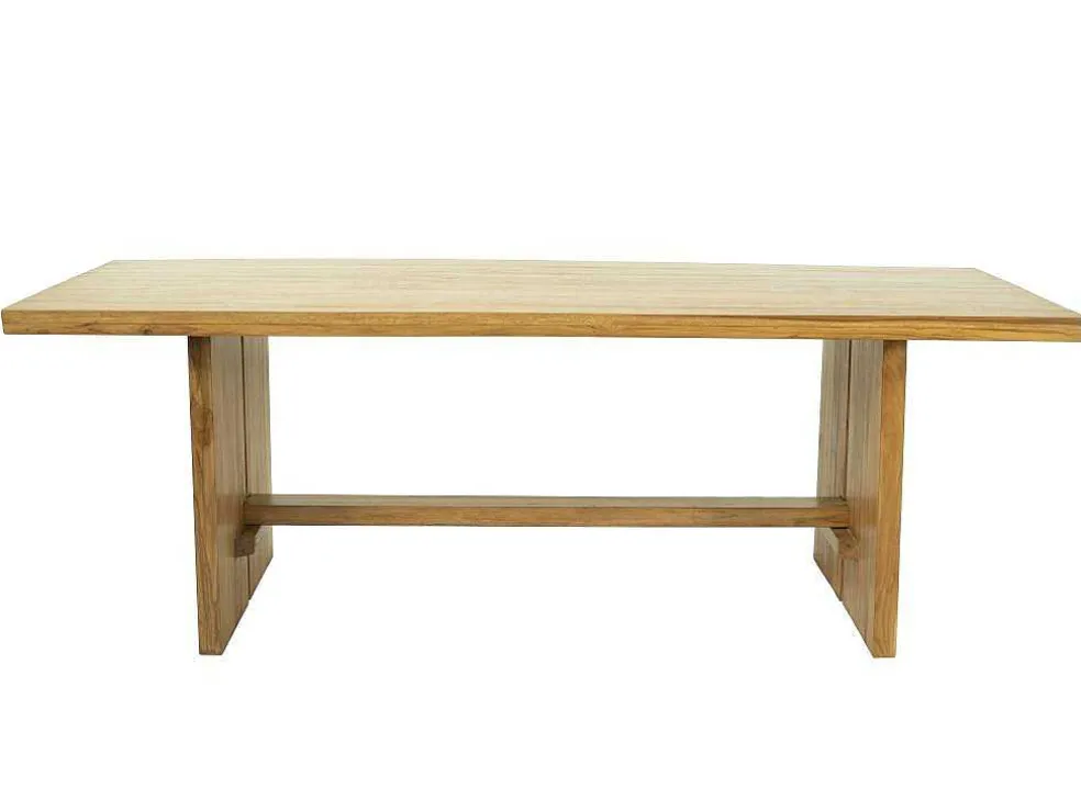 Eettafel 8 Plaatsen Van Teakhout - Kleur: Naturel - Lenida