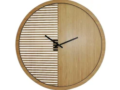 Eigentijdse Wandklok Bossifa - D. 40 Cm - Natuurlijke Kleur