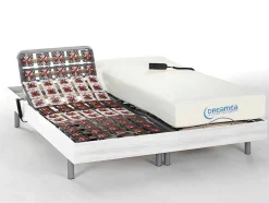 Elektrische Bedbodem En Matras Met Vormgeheugen Hesiode Iii Van Dreamea - Motoren Okin - Wit - 2 X 80 X 200 Cm