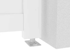 Elektrische Draaipoort Van Aluminium L397 X H181 Cm Wit - Nazario