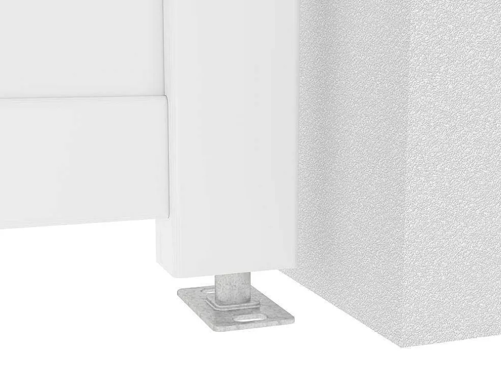 Elektrische Draaipoort Van Aluminium L397 X H181 Cm Wit - Nazario