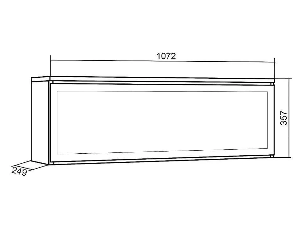 Elektrische Haard Led , 107X38X25Cm, Woonkamer - Eetkamer, Elektrische Haard, Zwart
