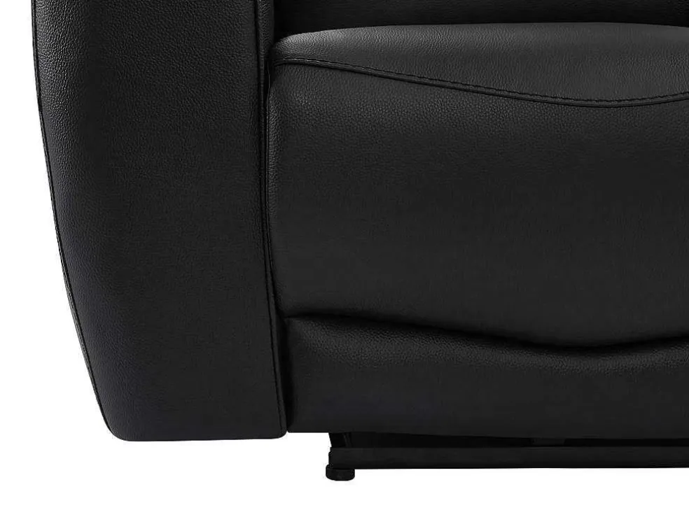 Elektrische Relax-Driezitsbank En -Fauteuil Van Zwart Vaarsleer Damon