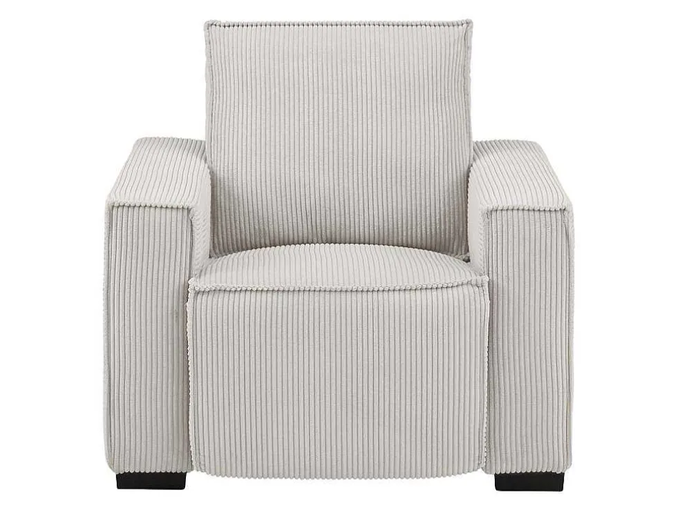 Elektrische Relaxfauteuil Van Lichtgrijs Ribfluweel Amelio