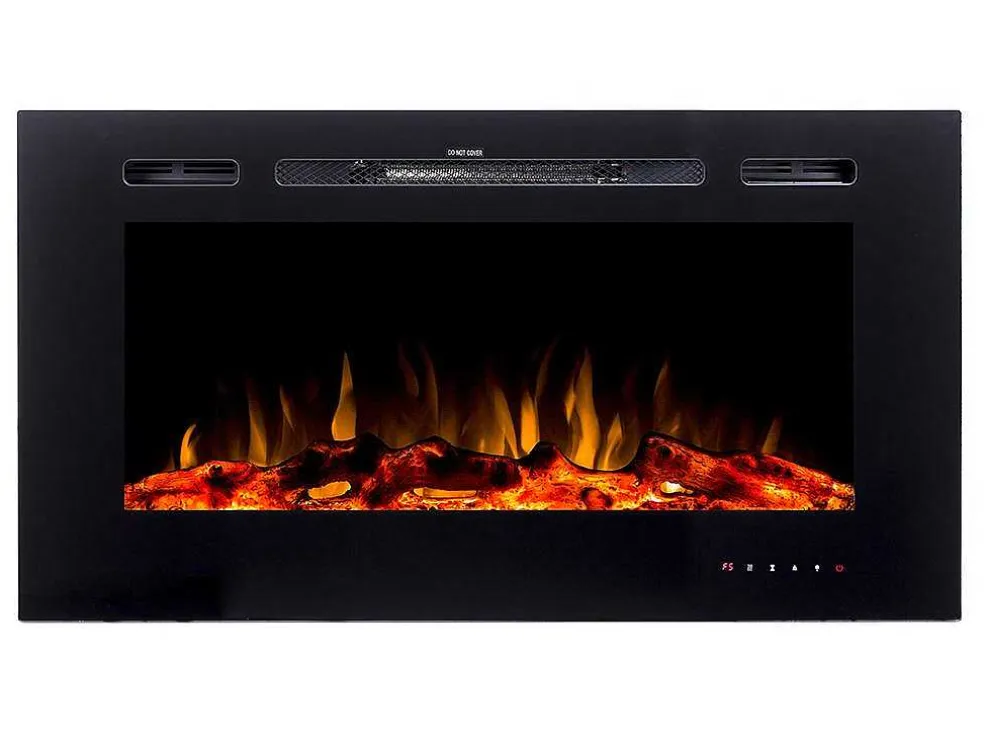 Elektrische Sfeerhaard Calbuco - L101,6 X D14 X H54,4 Cm - Zwart