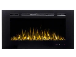 Elektrische Sfeerhaard Calbuco - L101,6 X D14 X H54,4 Cm - Zwart