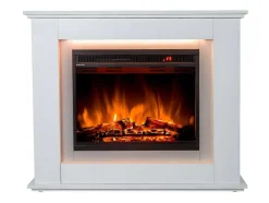 Elektrische Sfeerhaard Nevado - Met Schoorsteenmantel - Leds - L100 X D27,5 X H82,5 Cm - Wit