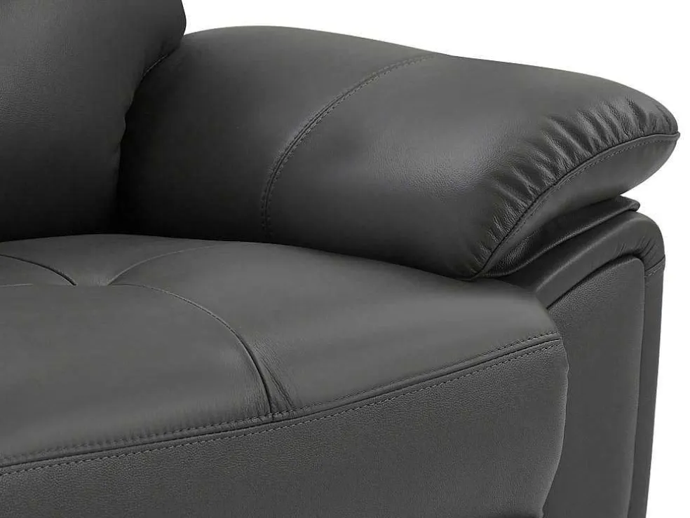 3- En 2-Zits-Relaxbank Van Grijs Leer Vineta