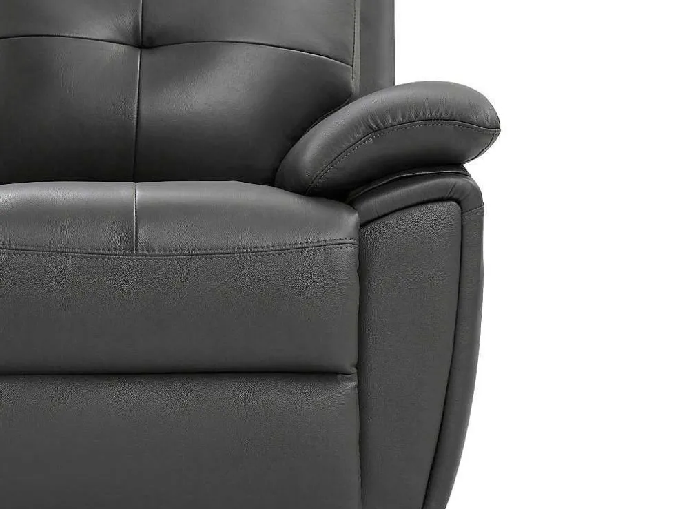3- En 2-Zits-Relaxbank Van Grijs Leer Vineta