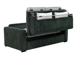 Express-Vierzitsslaapbank Van Groen Ribfluweel - Bed 160 Cm - Matras 18 Cm - Mondovi
